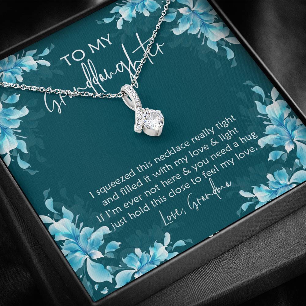To My Granddaughter I Squeezed This Necklace Really Tight and Filled It with Love  Alluring Pendant Necklace To My Granddaughter I Squeezed This Necklace Really Tight and Filled It with Love Alluring Pendant Necklace
