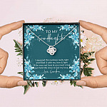 To My Granddaughter I Squeezed This Necklace Really Tight and Filled It with Love Love Knot Pendant Necklace