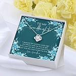 To My Granddaughter I Squeezed This Necklace Really Tight and Filled It with Love Love Knot Pendant Necklace