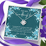 To My Granddaughter I Squeezed This Necklace Really Tight and Filled It with Love Love Knot Pendant Necklace