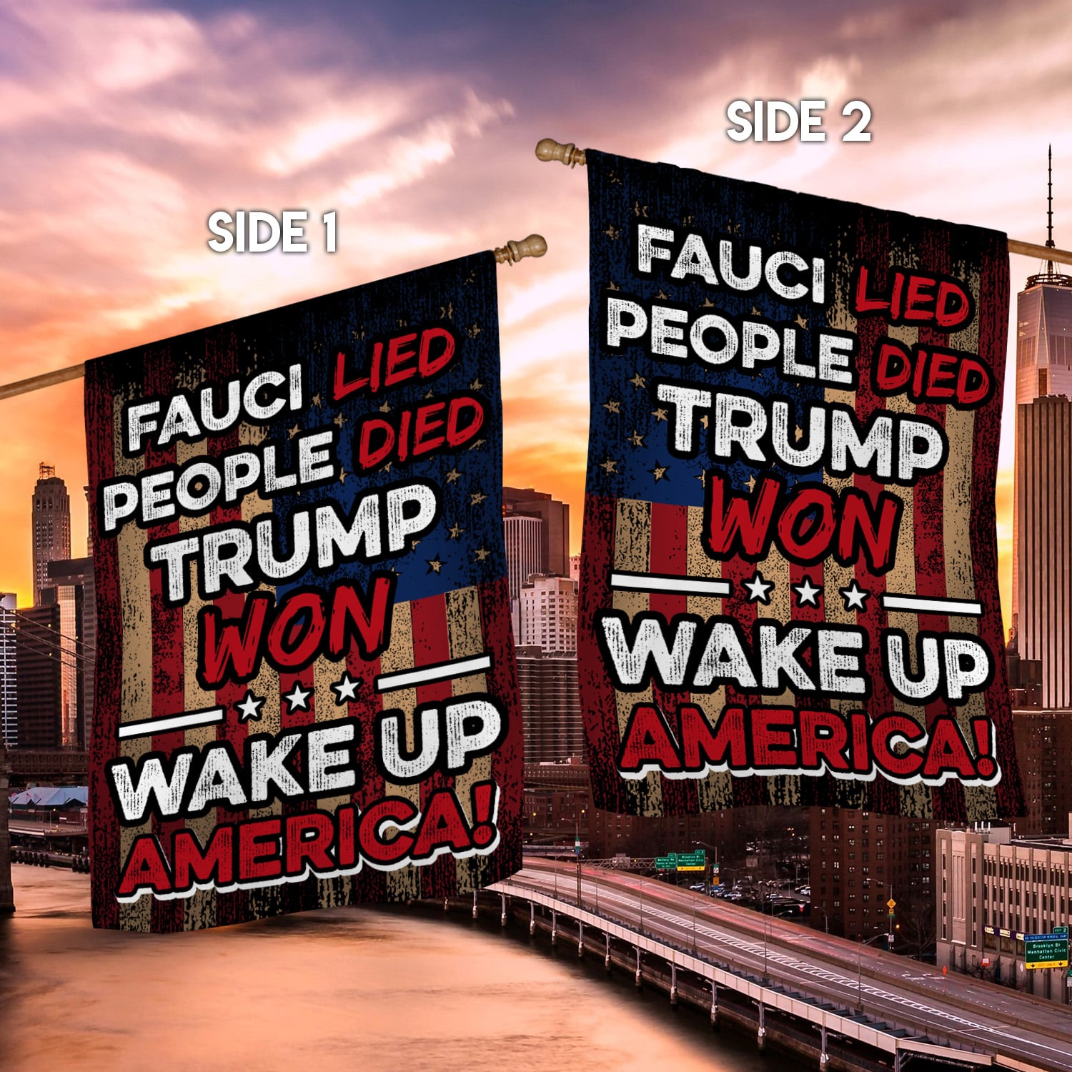 1LV- Fauci Lied People Died FLAG-Right House Flag Mockup 2 Side-2