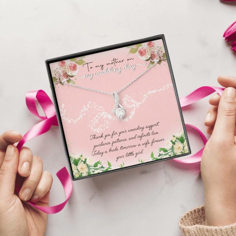 To My Mother On My Wedding Day Alluring Beauty Necklace - Wedding Mother Of The Bride Gifts From Daughter