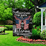9UT. Veteran By Choice (4) Garden Flag Mockup 2