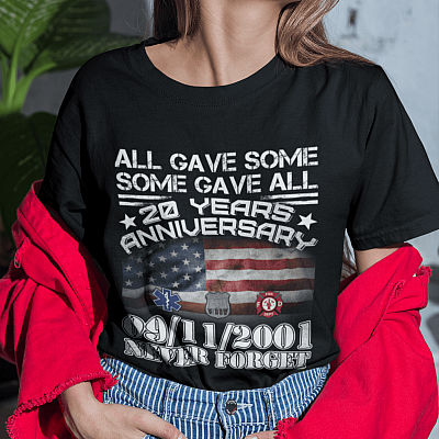 Alternative view of All Gave Some Some Gave All 20 Anniversary 11th September T-Shirt - V-Neck Tee
