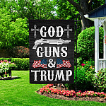 5LV. God Guns Trump Garden Flag Mockup 2