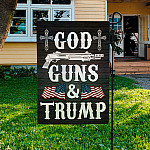 5LV. God Guns Trump Garden Flag Mockup 3