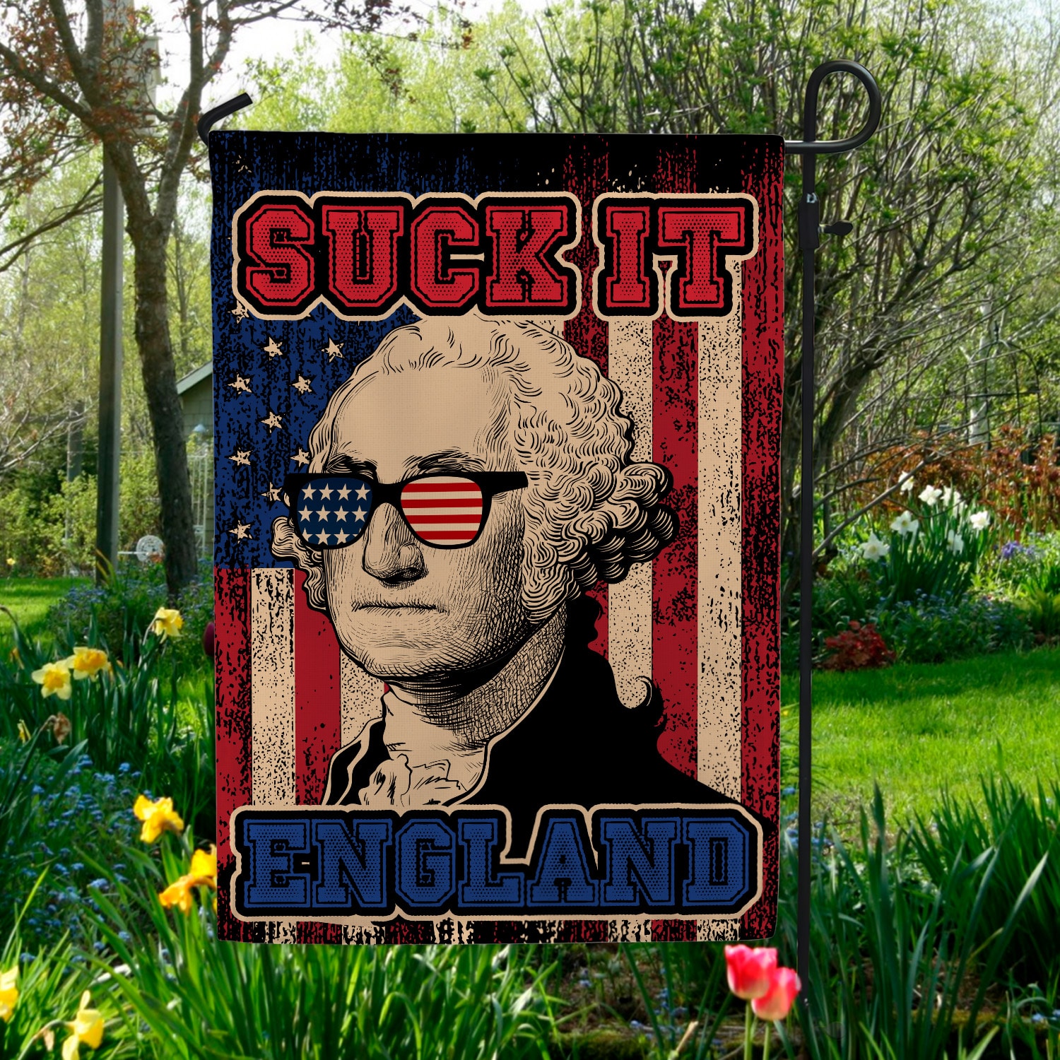 1LV. Suck It England FLAG (5) Garden Flag Mockup 5