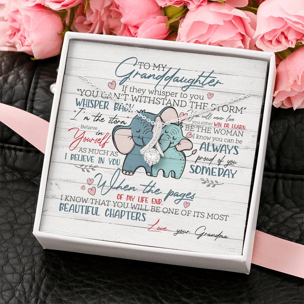 To My Granddaughter If They Whisper To You Elephant Alluring Beauty Necklace Granddaughter Gifts From Grandma To My Granddaughter If They Whisper To You Elephant Alluring Beauty Necklace Granddaughter Gifts From Grandma