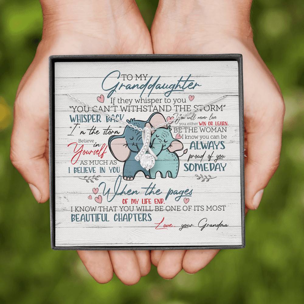 To My Granddaughter If They Whisper To You Elephant Alluring Beauty Necklace Granddaughter Gifts From Grandma To My Granddaughter If They Whisper To You Elephant Alluring Beauty Necklace Granddaughter Gifts From Grandma