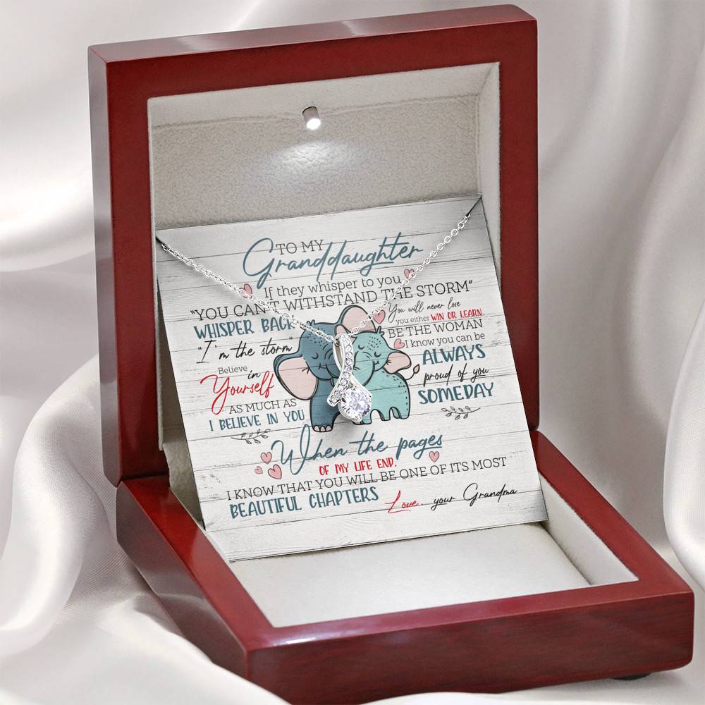 To My Granddaughter If They Whisper To You Elephant Alluring Beauty Necklace Granddaughter Gifts From Grandma To My Granddaughter If They Whisper To You Elephant Alluring Beauty Necklace Granddaughter Gifts From Grandma