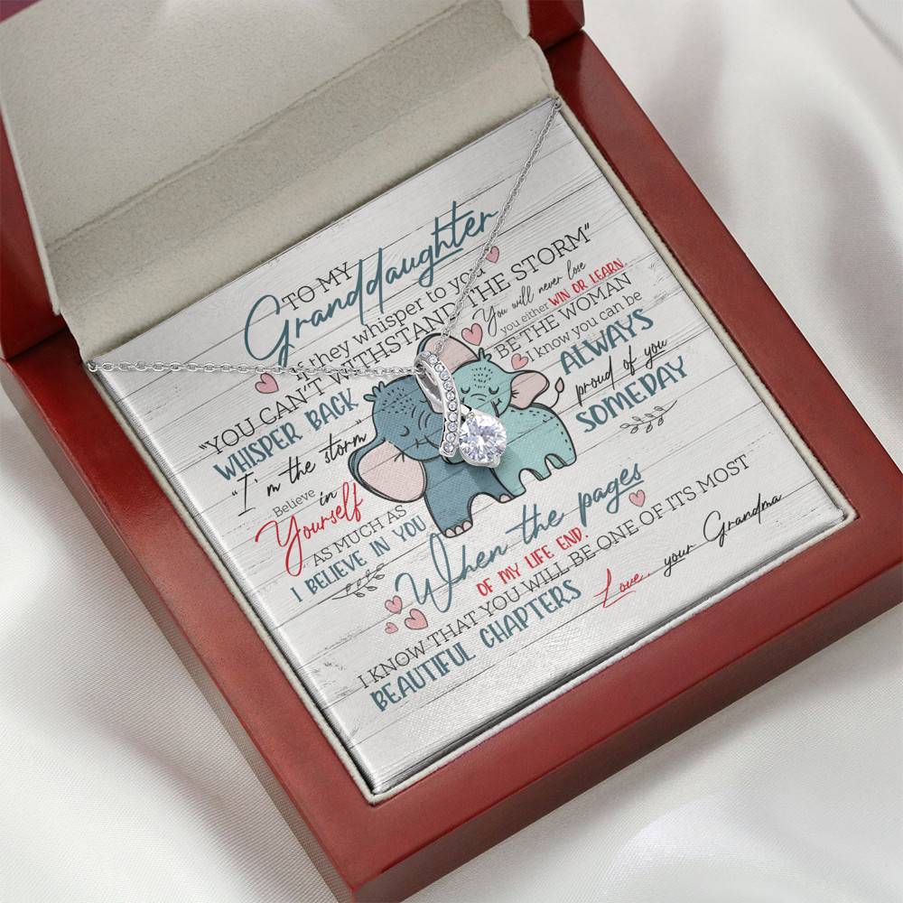 To My Granddaughter If They Whisper To You Elephant Alluring Beauty Necklace Granddaughter Gifts From Grandma To My Granddaughter If They Whisper To You Elephant Alluring Beauty Necklace Granddaughter Gifts From Grandma
