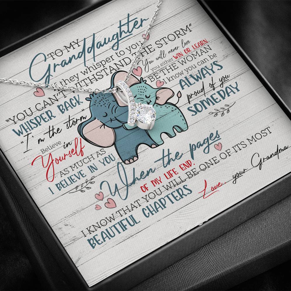 To My Granddaughter If They Whisper To You Elephant Alluring Beauty Necklace Granddaughter Gifts From Grandma To My Granddaughter If They Whisper To You Elephant Alluring Beauty Necklace Granddaughter Gifts From Grandma