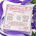 To My Best Friend On Her Wedding Day Love Knot Necklace - Friend To Bride Necklace - Wedding Gifts For Bride