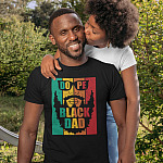 Funny Fathers Day Gift from Kid Do-Pe Bla-Ck Dad T-Shirt - V-Neck Tee