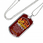 To My Freakin' Awesome Camping Partner I Love You To The Mountains And Back Dog Tag Pendant Necklace To My Freakin' Awesome Camping Partner I Love You To The Mountains And Back Dog Tag Pendant Necklace