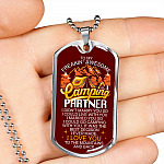 To My Freakin' Awesome Camping Partner I Love You To The Mountains And Back Dog Tag Pendant Necklace To My Freakin' Awesome Camping Partner I Love You To The Mountains And Back Dog Tag Pendant Necklace