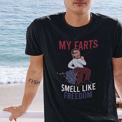 Abraham Lincoln My Farts Smell Like Freedom T-Shirt - Funny 4th of July President Shirt