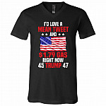 mean, Black, V-Neck T-Shirt