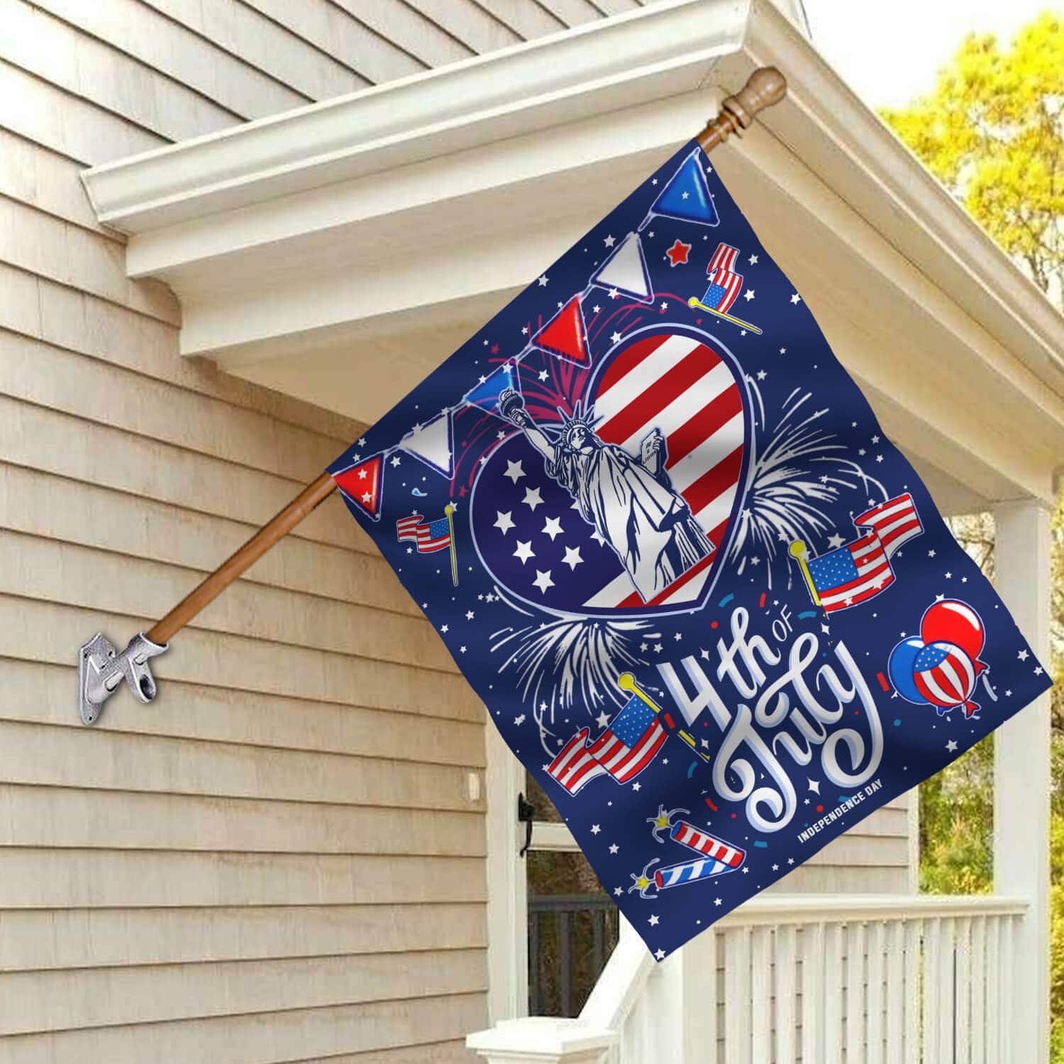 1TM. 4th July (7) House Flag Mockup 2