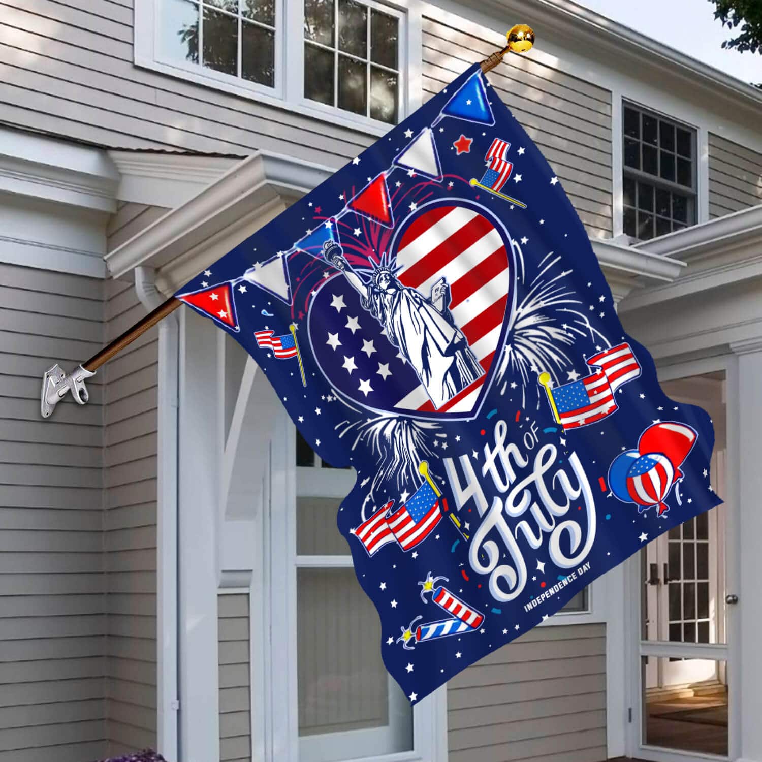 1TM. 4th July (7) House Flag Mockup 6