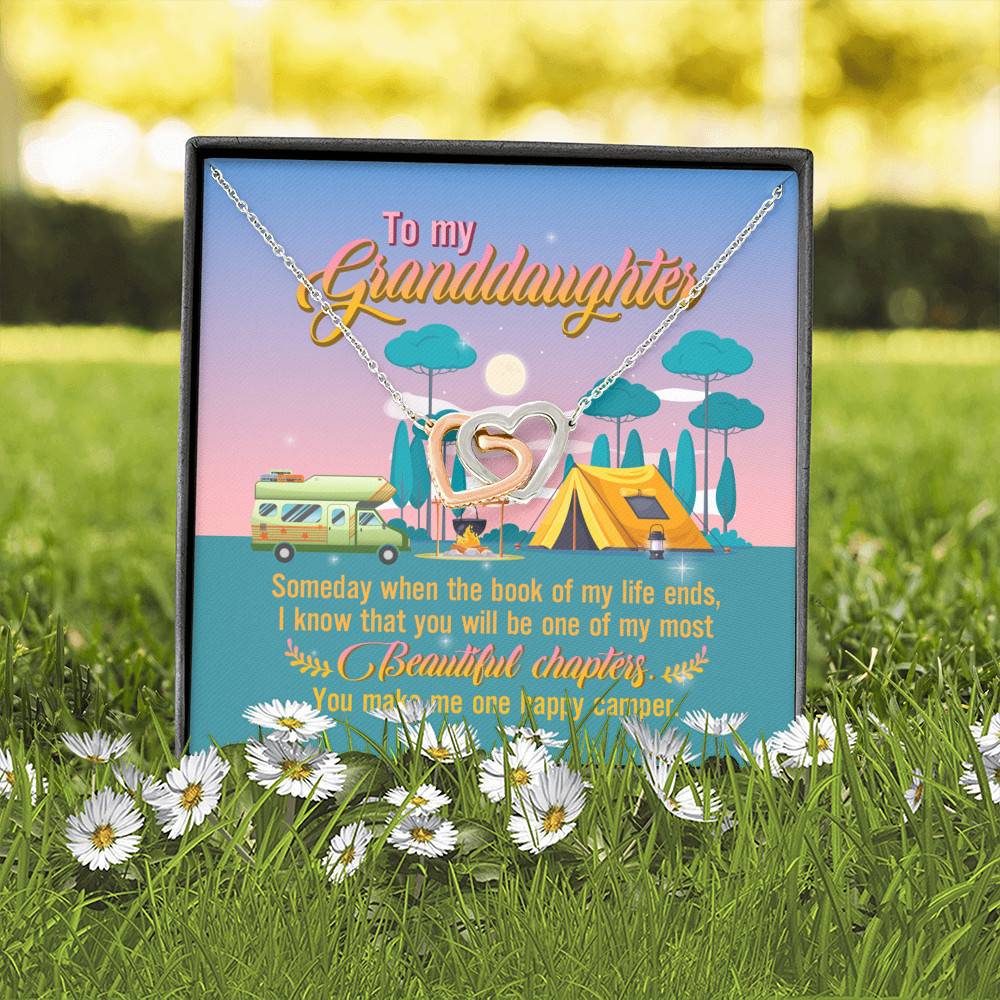 To My Granddaughter Someday When The Book Of My Life Ends Camping Interlocking Hearts Pendant Necklace To My Granddaughter Someday When The Book Of My Life Ends Camping Interlocking Hearts Pendant Necklace