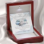 Camping to My Granddaughter Someday When the Book of My Life Ends Love Knot Pendant Necklace