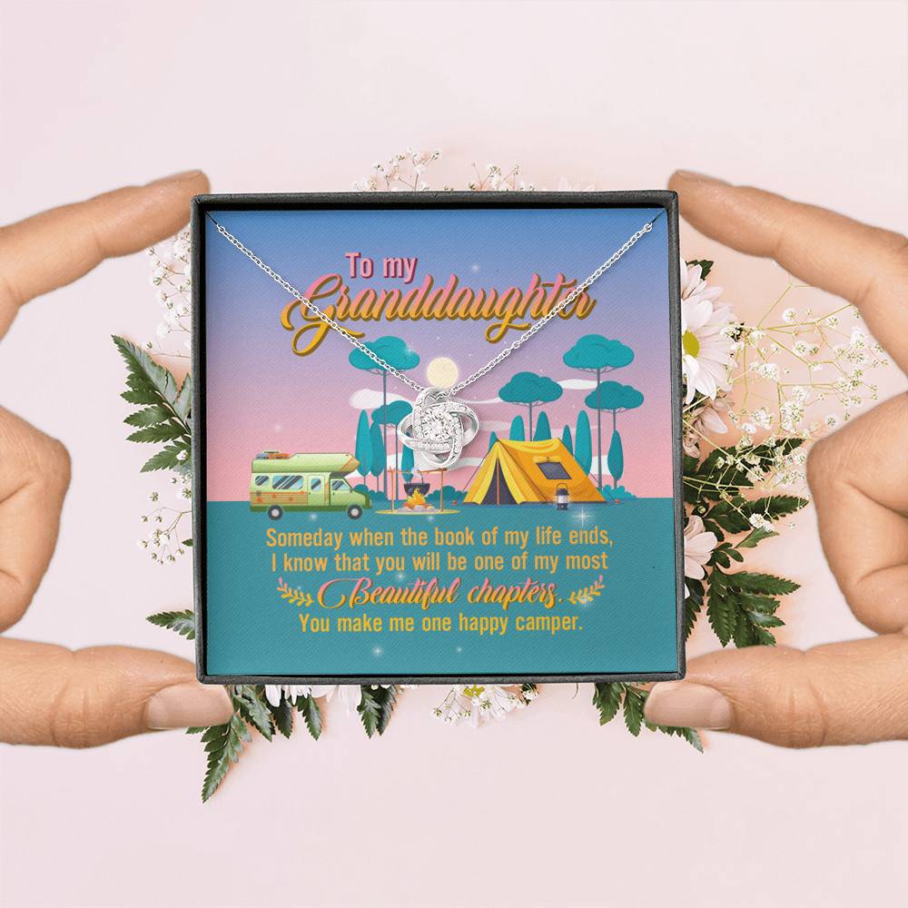 To My Granddaughter Someday When The Book Of My Life Ends Camping Interlocking Love Knot Necklace To My Granddaughter Someday When The Book Of My Life Ends Camping Interlocking Love Knot Necklace