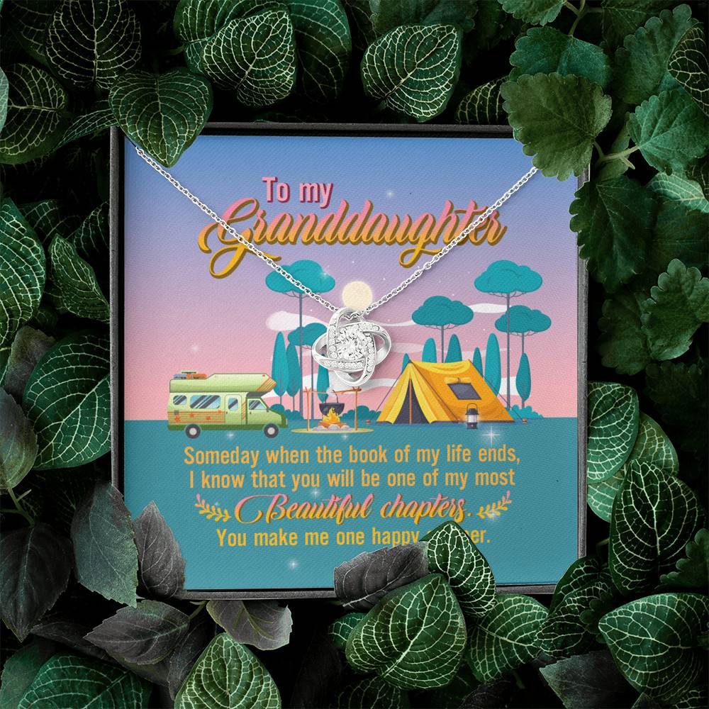 To My Granddaughter Someday When The Book Of My Life Ends Camping Interlocking Love Knot Necklace To My Granddaughter Someday When The Book Of My Life Ends Camping Interlocking Love Knot Necklace