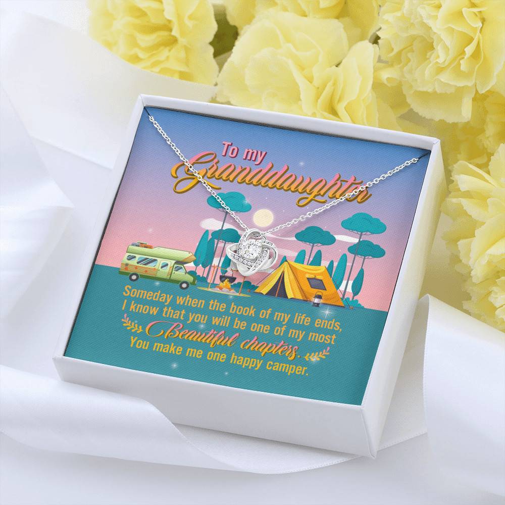 To My Granddaughter Someday When The Book Of My Life Ends Camping Interlocking Love Knot Necklace To My Granddaughter Someday When The Book Of My Life Ends Camping Interlocking Love Knot Necklace