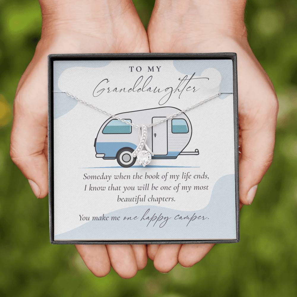 Camping to My Granddaughter Someday When the Book of My Life Ends Alluring Pendant Necklace