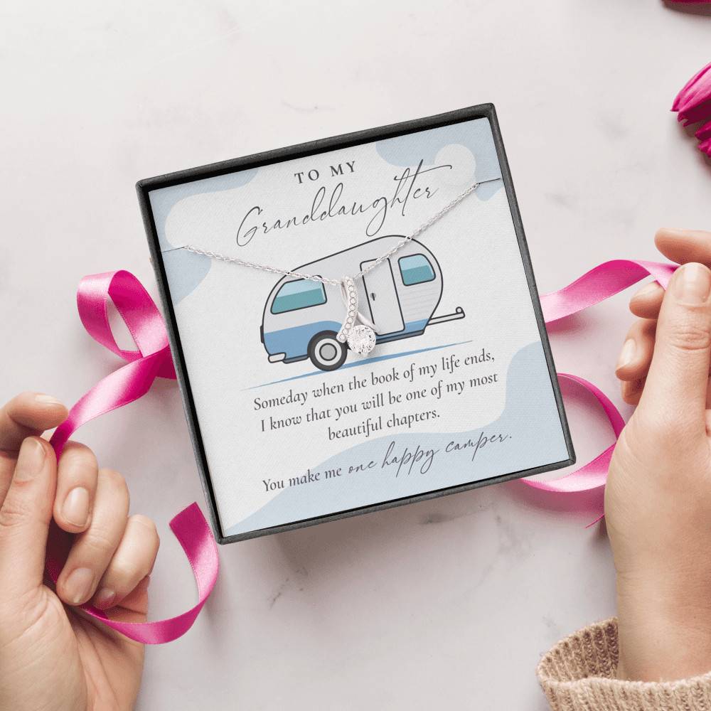 Camping to My Granddaughter Someday When the Book of My Life Ends Alluring Pendant Necklace