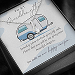 Camping to My Granddaughter Someday When the Book of My Life Ends Alluring Pendant Necklace