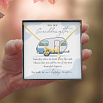 Camping to My Granddaughter Someday When the Book of My Life Ends Scripted Love Pendant Necklace