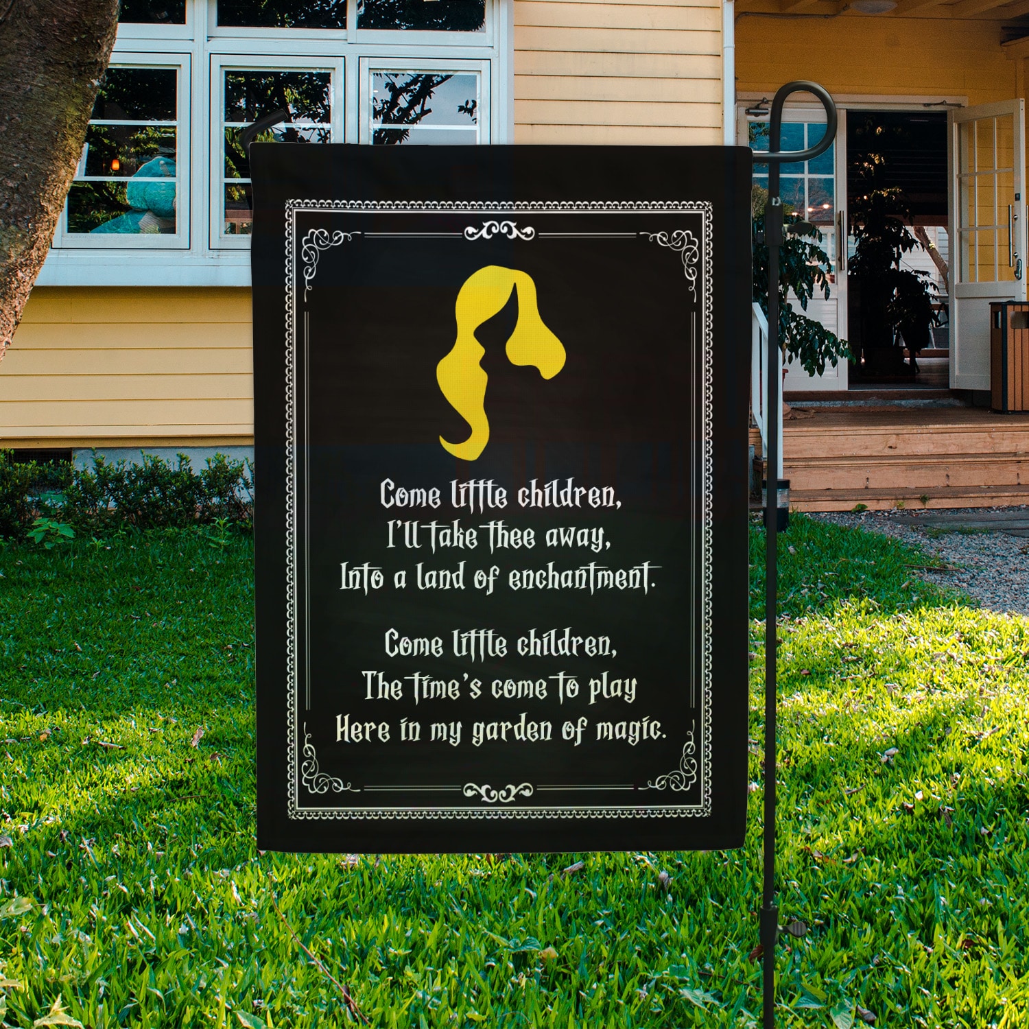 3. Come Little Children(4) Garden Flag Mockup 3