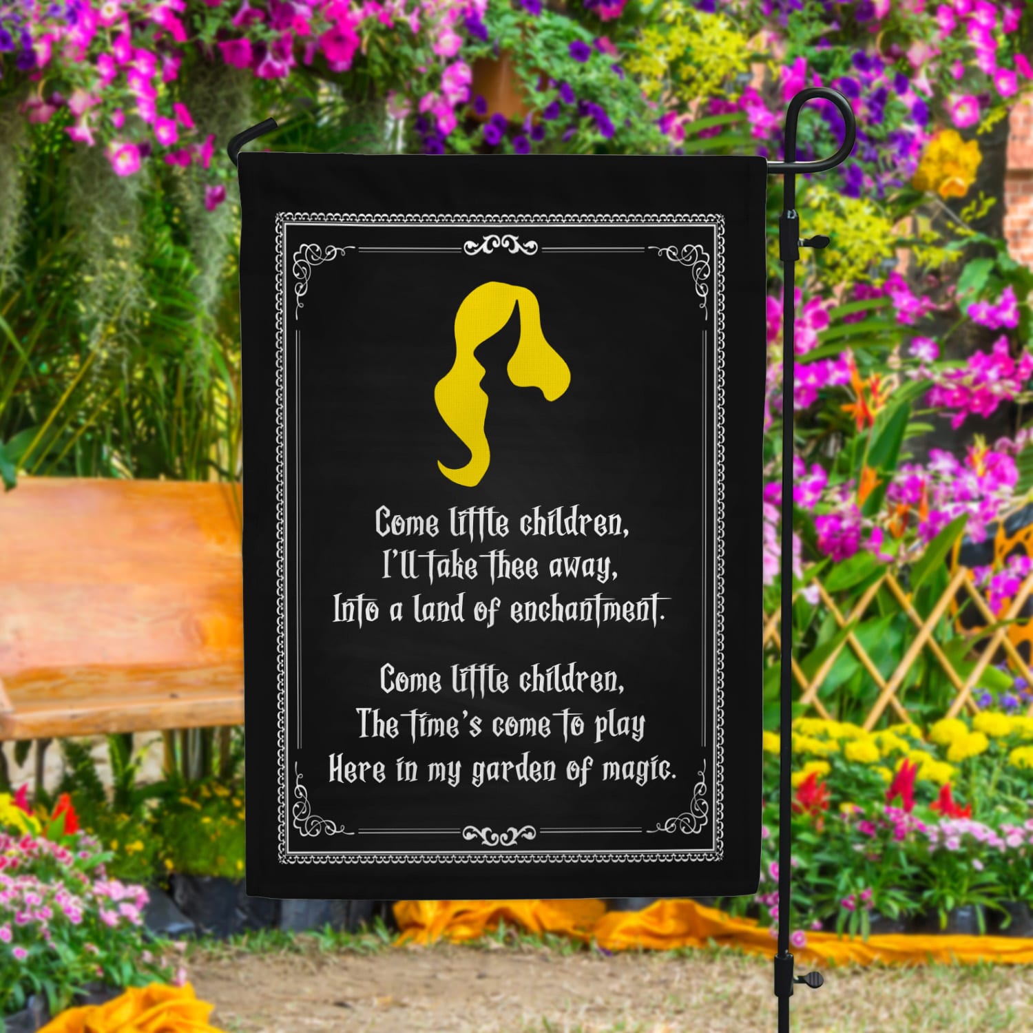 3. Come Little Children(4) Garden Flag Mockup 4
