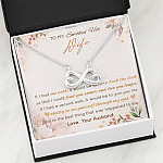 To My Smokin' Hot Wife If I Had One Wish It Would Be To Turn Back The Clock Infinity Heart Pendant Necklace To My Smokin' Hot Wife If I Had One Wish It Would Be To Turn Back The Clock Infinity Heart Pendant Necklace