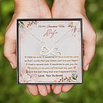4VT. To My Smokin Hot Wife Infinity Heart Necklace (Silver)