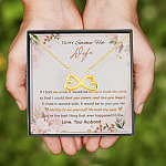 4VT. To My Smokin Hot Wife Infinity Heart Necklace (Gold)