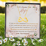 4VT. To My Smokin Hot Wife Infinity Heart Necklace (Gold) 7