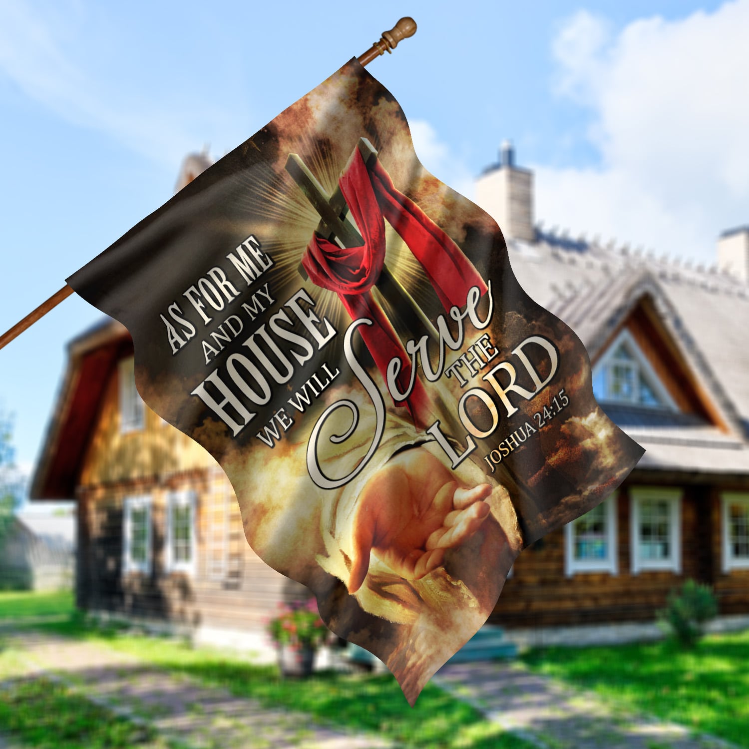 56 HG. As For Me And My House(6) House Flag Mockup 5