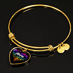 Rainbow Nurse Heart Proud Nurse Heart Pendant Necklace