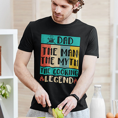Alternative view of Dad The Man The Myth The Cooking Legend Vintage Retro T-Shirt - Cooking Dad Gift