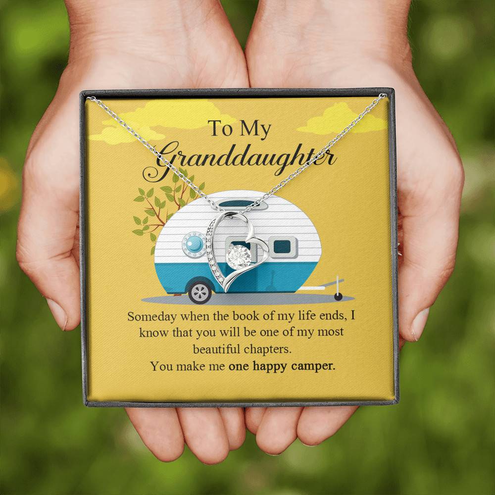 To My Granddaughter I Know You Make Me One Happy Camper Forever Love Necklace To My Granddaughter I Know You Make Me One Happy Camper Forever Love Necklace