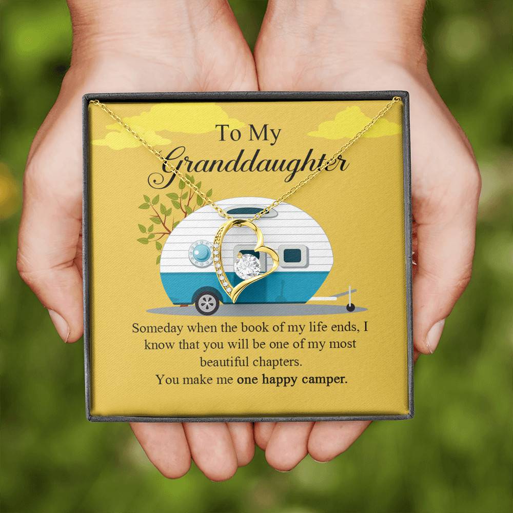 To My Granddaughter I Know You Make Me One Happy Camper Forever Love Necklace To My Granddaughter I Know You Make Me One Happy Camper Forever Love Necklace