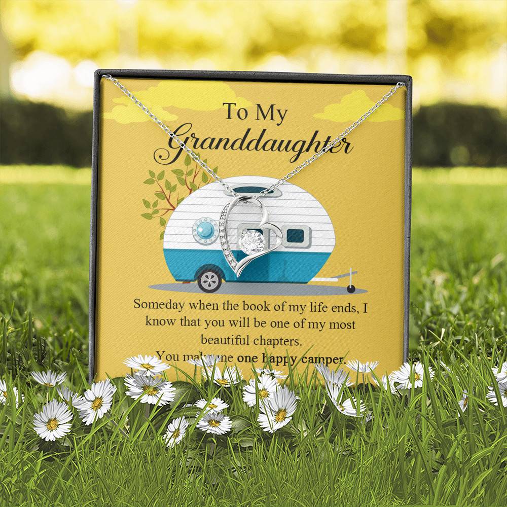To My Granddaughter I Know You Make Me One Happy Camper Forever Love Necklace To My Granddaughter I Know You Make Me One Happy Camper Forever Love Necklace