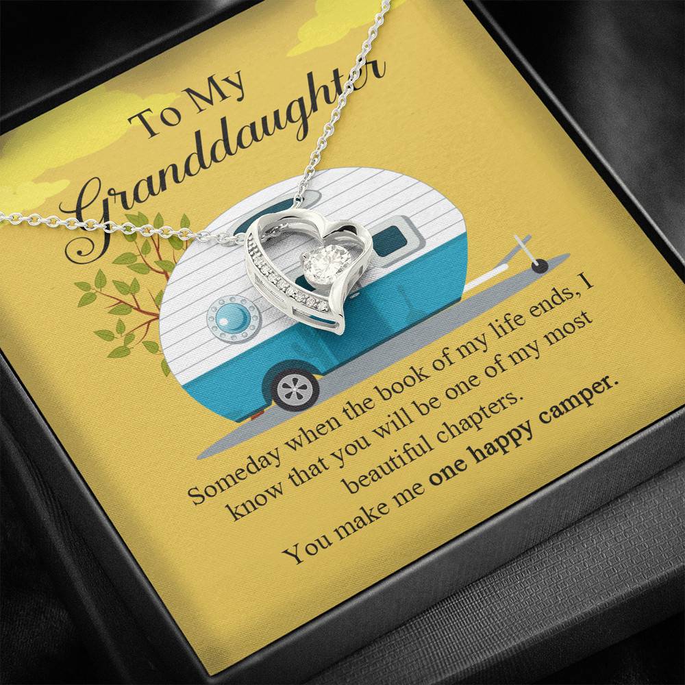 To My Granddaughter I Know You Make Me One Happy Camper Forever Love Necklace To My Granddaughter I Know You Make Me One Happy Camper Forever Love Necklace