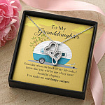 To My Granddaughter I Know You Make Me One Happy Camper Double Hearts Necklace To My Granddaughter I Know You Make Me One Happy Camper Double Hearts Necklace