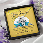 To My Granddaughter I Know You Make Me One Happy Camper Double Hearts Necklace To My Granddaughter I Know You Make Me One Happy Camper Double Hearts Necklace