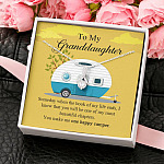 To My Granddaughter I Know You Make Me One Happy Camper Alluring Beauty Necklace To My Granddaughter I Know You Make Me One Happy Camper Alluring Beauty Necklace