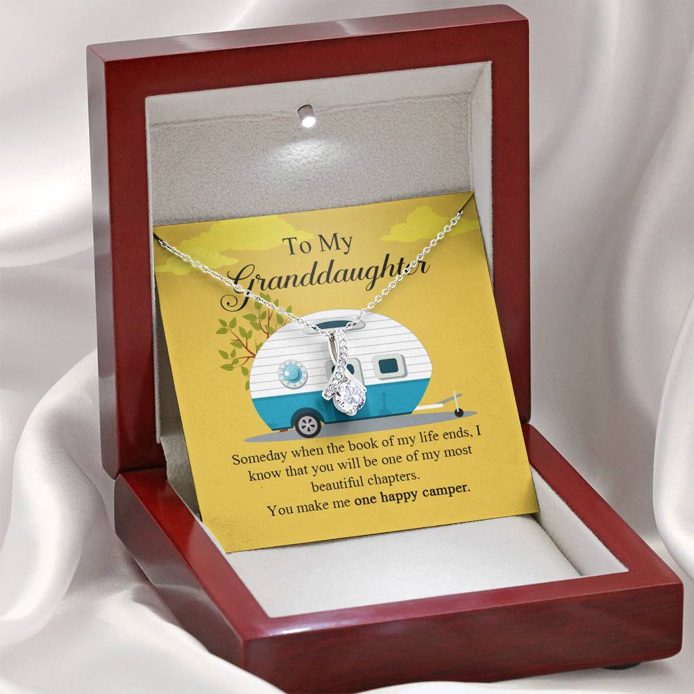 To My Granddaughter I Know You Make Me One Happy Camper Alluring Beauty Necklace To My Granddaughter I Know You Make Me One Happy Camper Alluring Beauty Necklace